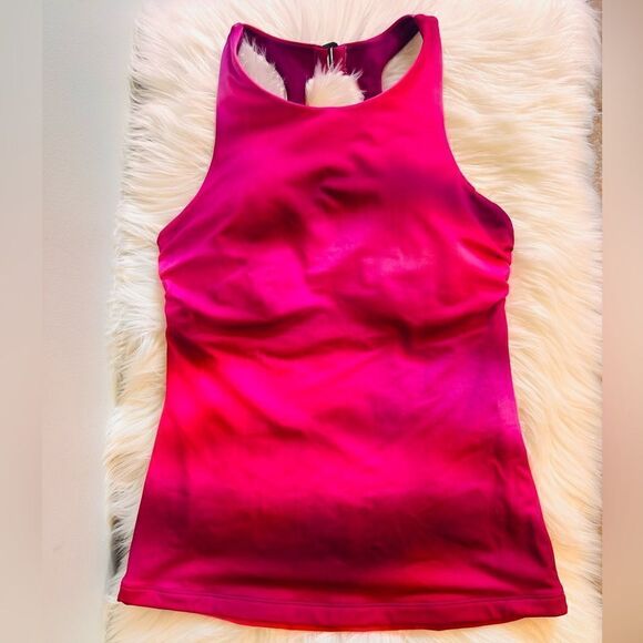 NWOT Athleta Maldives Bra Cup 34 B/C Pink/Magenta Tankini Swim Top! ❤️ - Picture 7 of 9